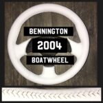 Bennington 2004 Boat Steering Wheel Restored to New Leather P5170