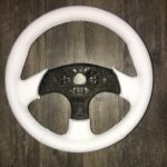 Bennington 2004 Boat Steering Wheel Restored to New Leather P5171