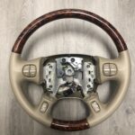 Buick Limited 2005 Steering Wheel Restored to New Leather and Wood P9735