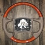 Buick Steering Wheel Restored to New Leather and Wood P3877
