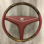 Cadillac ElDorado 1971 Steering Wheel Restored to New Leather and Wood P9648
