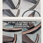 Cadillac Fleetwood Talisman 1976 Steering Wheel Restored to New BEFORE AFTER P0949
