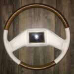 Cadillac Steering Wheel Restored to New Leather and Wood P2337
