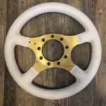 Caliber Tracer 1987 Boat Steering Wheel Restored to New Leather P2596
