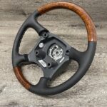 Chevy 2500 1997 Steering Wheel Restored to New Leather and Wood P2787