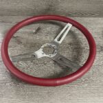Chevy Camaro 1968 Steering Wheel Restored to New Leather P2872