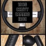 Chevy Camaro IROC 1985 Steering Wheel Gearshift Knob and EBrake Restored to New Leather P6559