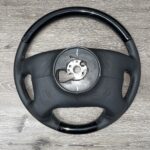 Chevy Camaro Steering Wheel Restored to New Leather and Wood P2719