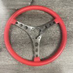 Chevy Corvette 1958 Steering Wheel Restored to New Leather P2790