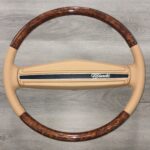 Chevy Impala 1972 Steering Wheel Restored to New Leather and Wood P8284