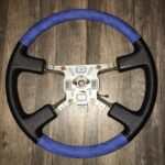 Chrysler Conquest 1988 Steering Wheel Restored to New Alcantara and Vinyl P7431