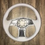 Cobalt Boat Steering Wheel Restored to New Leather P2902