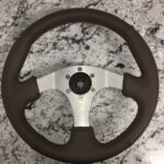 Cobalt Boat Steering Wheel Restored to New Leather P7946