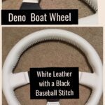 Deno Boat Steering Wheel Restored to New Leather P1265