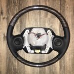 Dodge Ram Steering Wheel Restored to New Leather and Wood P3243