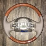 Ford Excursion 2003 Steering Wheel Restored to New Leather and Wood P4434