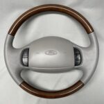 Ford F150 2001 Steering Wheel Restored to New Leather and Wood P2599