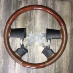 Ford F150 Steering Wheel Restored to New Leather and Wood P1490