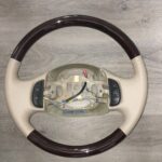 Ford F250 2001 Steering Wheel Restored to New Leather and Wood P8623