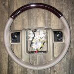 Ford F250 2010 Steering Wheel Restored to New Leather and Wood P6050