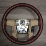 Ford F250 King Ranch 2006 Steering Wheel Restored to New Leather P8828