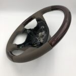 Freightliner Coronado Steering Wheel Restored to New Leather and Wood P2136