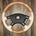 Honda Accord XLI 1989 Steering Wheel Restored to New Leather and Wood P2098