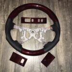 Lexus LS430 2003 Steering Wheel and Dash Pieces Restored to New Leather and Wood P6093