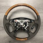 Lexus LX470 2003 Steering Wheel Restored to New Leather and Wood P0680