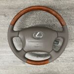 Lexus LX470 Steering Wheel Restored to New Leather and Wood P2755