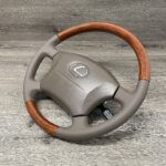 Lexus LX470 Steering Wheel Restored to New Leather and Wood P2756