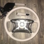 Lexus SC400 1996 Steering Wheel Gearshift Knob and EBrake Restored to New Leather P5220