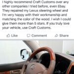 Lexus Steering Wheel Restored to New Leather and Wood P2921