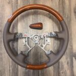 Lexus Steering Wheel and Gearshift Knob Restored to New Leather and Wood P2892