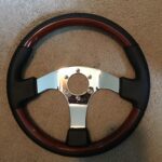 MOMO Steering Wheel Restored to New Leather and Wood P7127