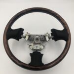 Mazda Miata 2000 Steering Wheel Restored to New Leather and Wood P2117
