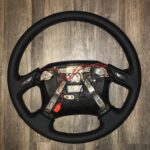 Mazda RX 7 Convertible 1990 Steering Wheel Restored to New Leather P2915