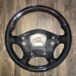 Mercedes Sprinter Van Steering Wheel Restored to New Leather and Denali Wood P1943