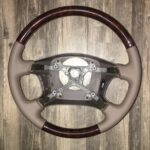 Mercedes Steering Wheel Restored to New Leather and Wood P2911
