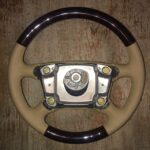 Mercedes Steering Wheel Restored to New Leather and Wood P9002