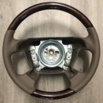 Mercedes Steering Wheel Restored to New Leather and Wood P9625
