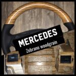Mercedes Steering Wheel and Dash Pieces Restored to Zebrano Woodgrain P6592