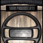 Porsche 911 1986 Steering Wheel Restored to New Leather and Added X Stitching P6546