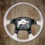Prevost Coach Steering Wheel Restored to New Leather P9610