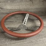 Scout All Wood 1967 Steering Wheel Restored to New Leather P8248