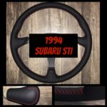 Subaru STI 1994 Steering Wheel and Gearshift Knob Restored to New Leather P4225