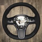Tesla Model 3 2018 Steering Wheel Restored to New Leather and Alcantara P1958