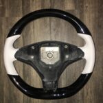 Tesla Model S 2019 Steering Wheel Restored to New Leather and Wood P4700
