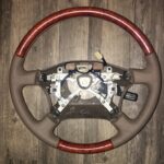 Toyota Land Cruiser Steering Wheel Restored to New Leather and Wood P7101