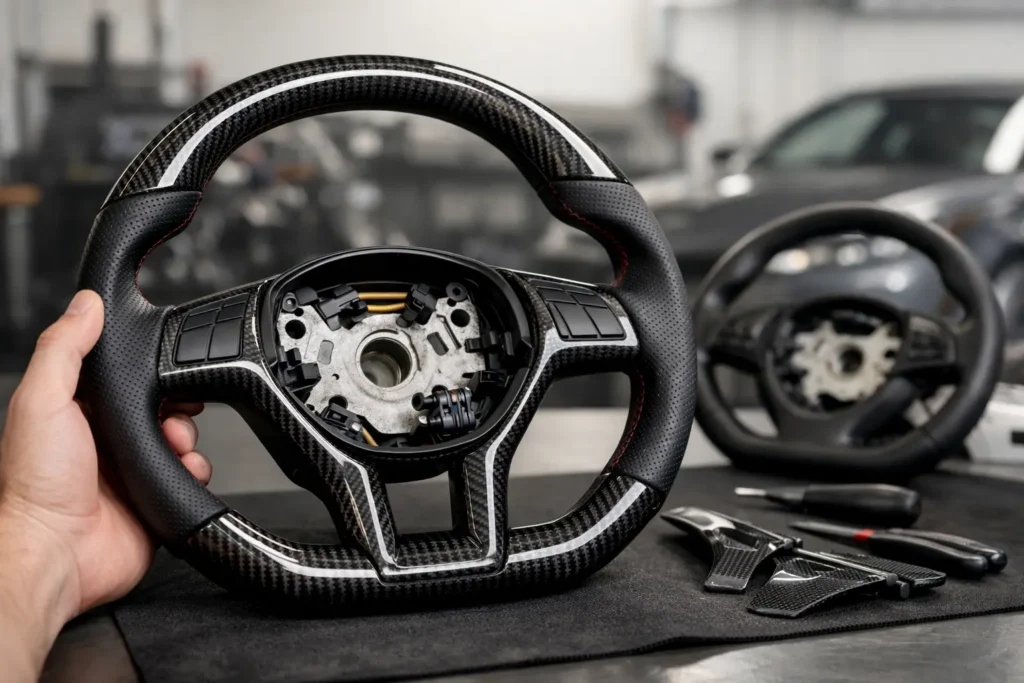 Carbon Fiber Steering Wheel Conversion Guide